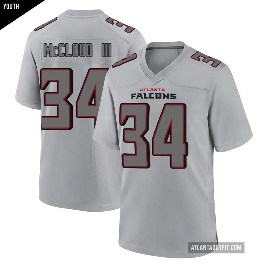 Youth Atlanta Falcons ＃34 Ray-Ray McCloud III Gray Game Atmosphere Fashion Jersey