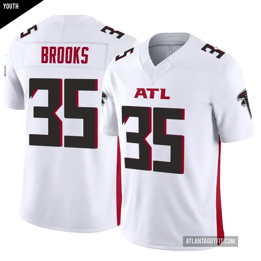 Youth Atlanta Falcons ＃35 Natrone Brooks White Limited Vapor F.U.S.E. Jersey