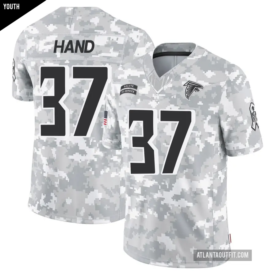 Youth Atlanta Falcons ＃37 Harrison Hand Arctic Camo Limited 2024 Salute to Service Jersey
