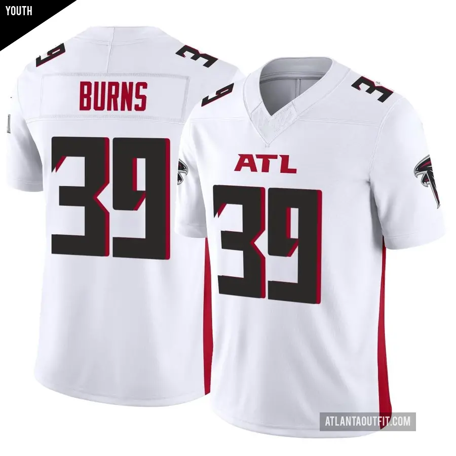 Youth Atlanta Falcons ＃39 Robert Burns White Limited Vapor F.U.S.E. Jersey