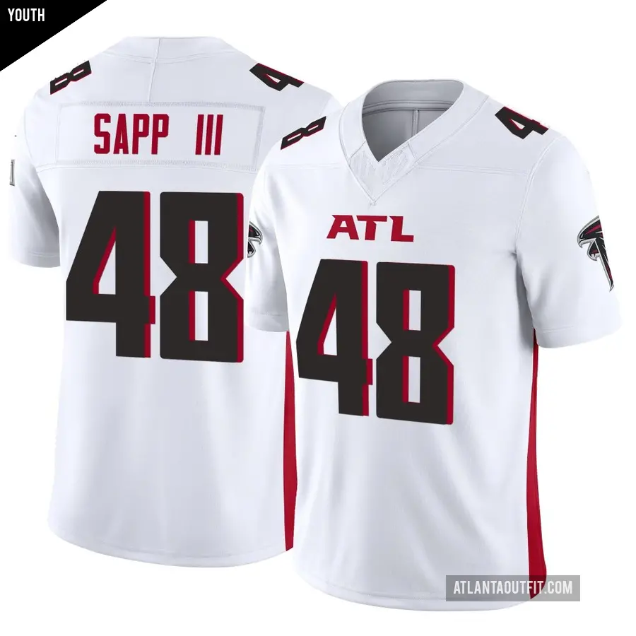 Youth Atlanta Falcons ＃48 Benny Sapp III White Limited Vapor F.U.S.E. Jersey