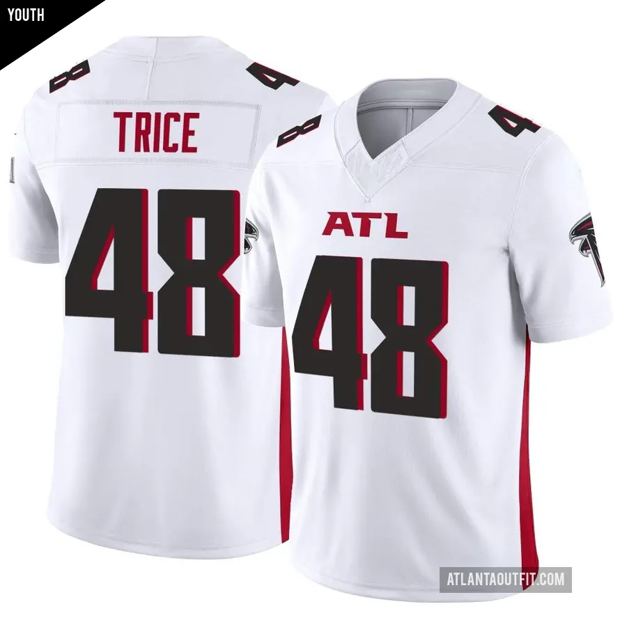 Youth Atlanta Falcons ＃48 Bralen Trice White Limited Vapor F.U.S.E. Jersey
