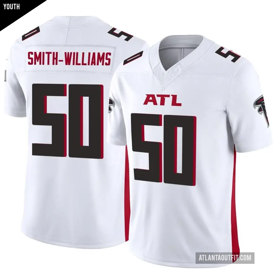 Youth Atlanta Falcons ＃50 James Smith-Williams White Limited Vapor F.U.S.E. Jersey