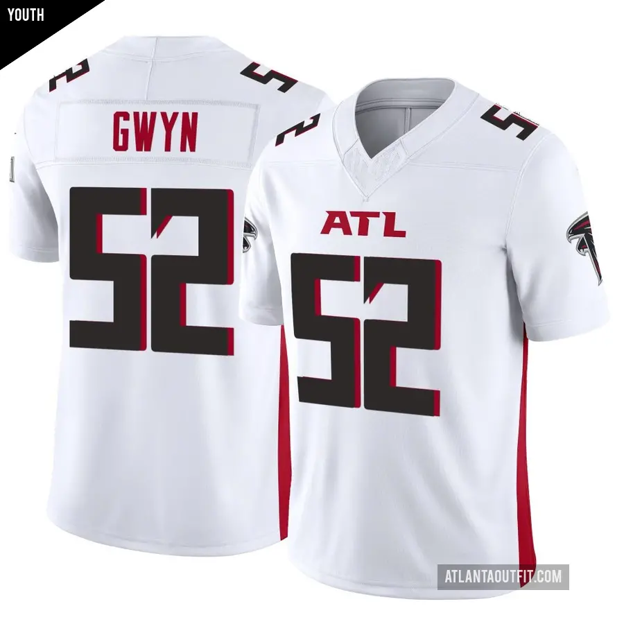 Youth Atlanta Falcons ＃52 Jovaughn Gwyn White Limited Vapor F.U.S.E. Jersey