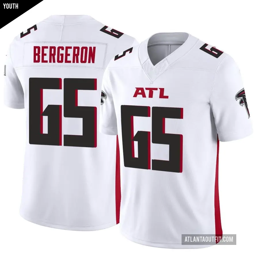 Youth Atlanta Falcons ＃65 Matthew Bergeron White Limited Vapor F.U.S.E. Jersey