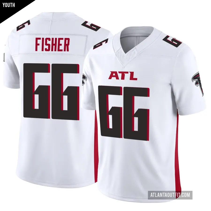 Youth Atlanta Falcons ＃66 Joey Fisher White Limited Vapor F.U.S.E. Jersey