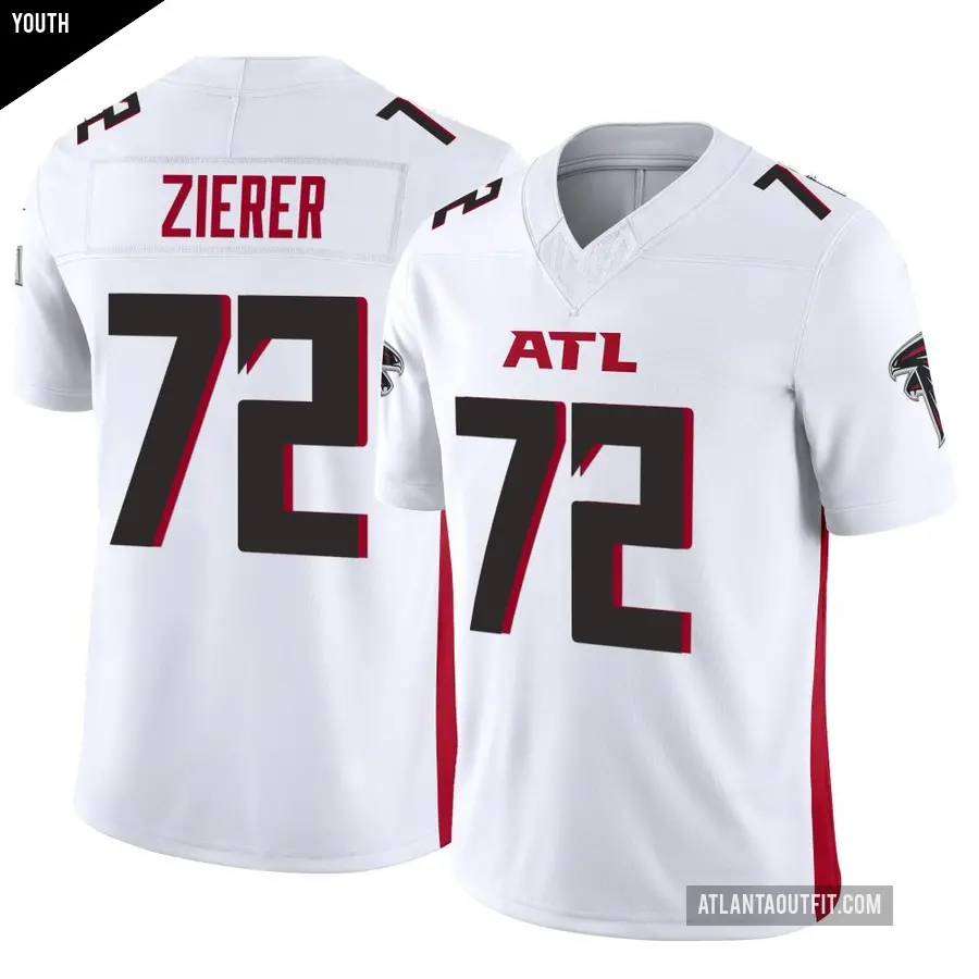 Youth Atlanta Falcons ＃72 Kilian Zierer White Limited Vapor F.U.S.E. Jersey