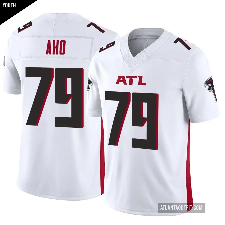 Youth Atlanta Falcons ＃79 Junior Aho White Limited Vapor F.U.S.E. Jersey