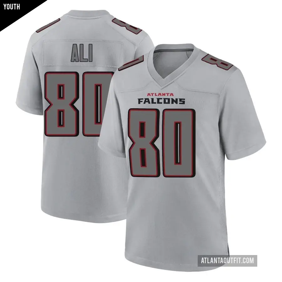 Youth Atlanta Falcons ＃80 Josh Ali Gray Game Atmosphere Fashion Jersey