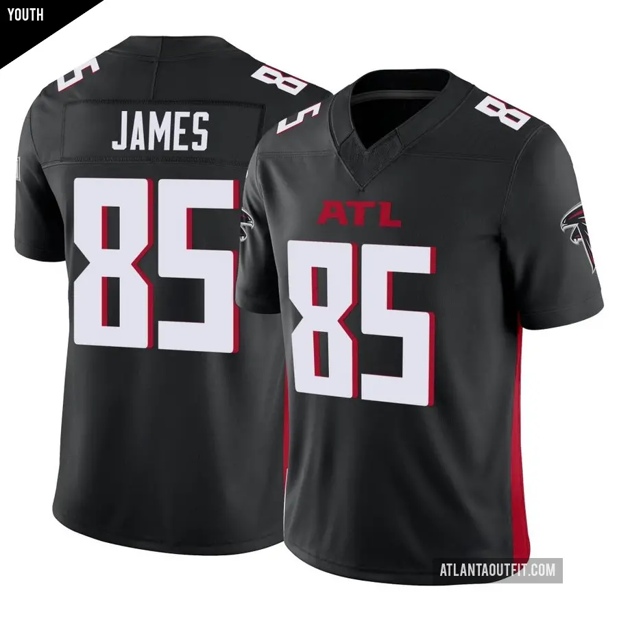 Youth Atlanta Falcons ＃85 Tyshaun James Black Limited Vapor F.U.S.E. Jersey