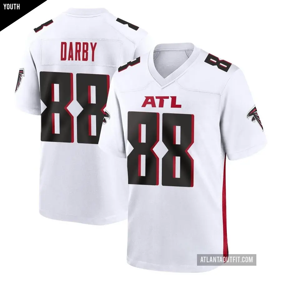 Youth Atlanta Falcons ＃88 Frank Darby White Game Jersey