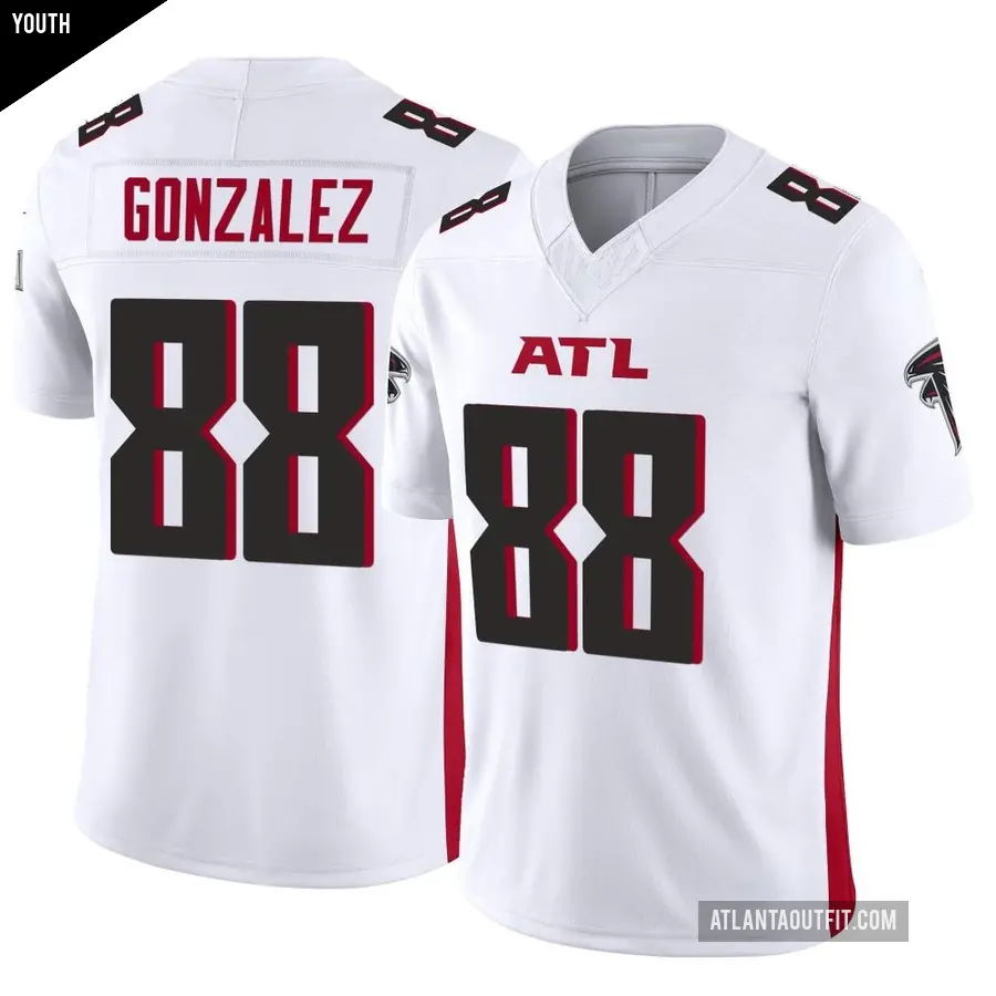 Youth Atlanta Falcons ＃88 Tony Gonzalez White Limited Vapor F.U.S.E. Jersey
