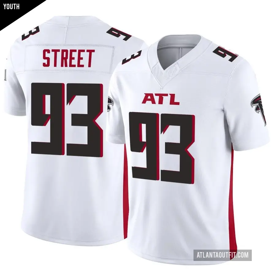 Youth Atlanta Falcons ＃93 Kentavius Street White Limited Vapor F.U.S.E. Jersey
