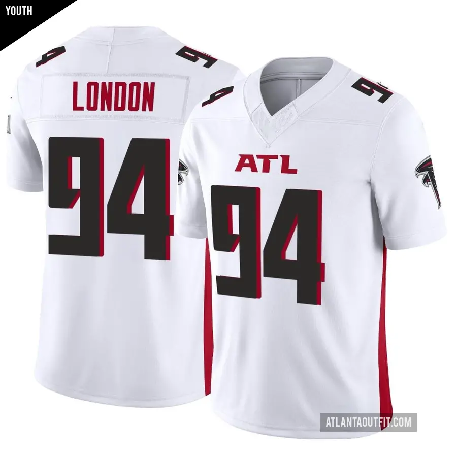 Youth Atlanta Falcons ＃94 LaCale London White Limited Vapor F.U.S.E. Jersey